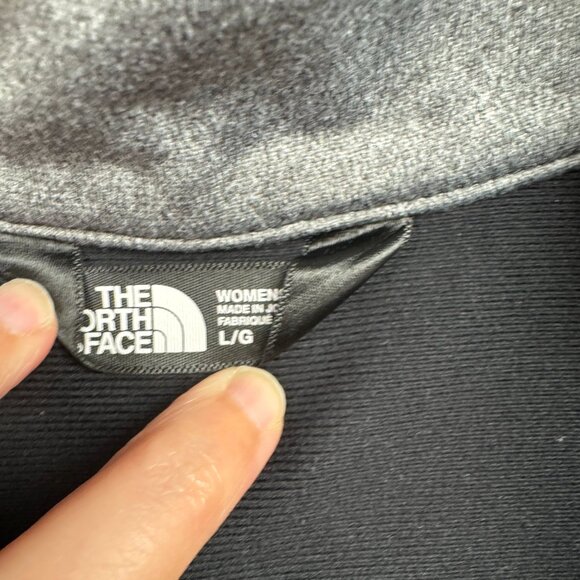 The North Face Women’s Large Half Zip Pullover Shirt Gray Black Long Sl Active - Picture 6 of 10